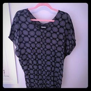 Reformation Navy blue tunic with grey detailing